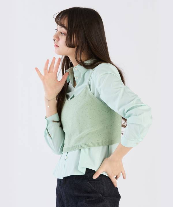 【Outlet】スパングルニットキャミ
