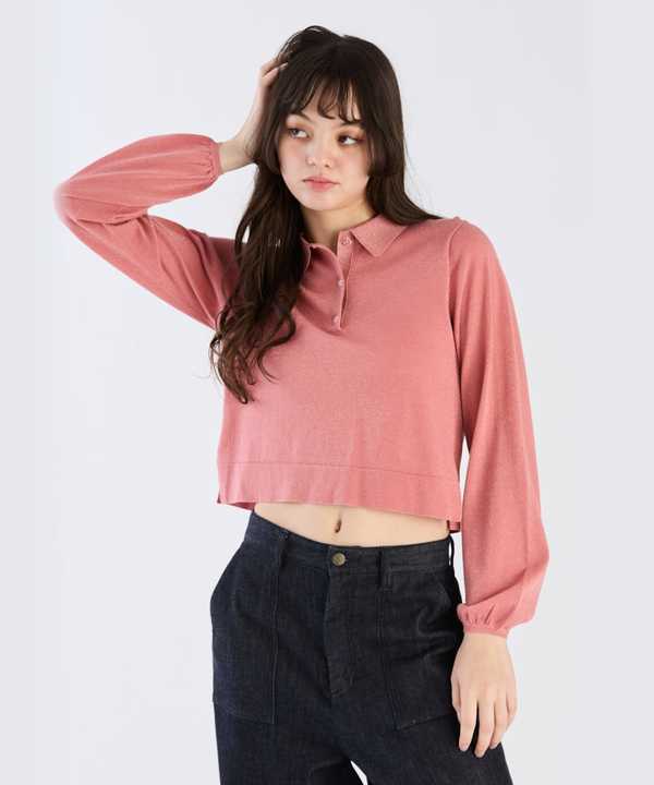 【Outlet】ラメニットポロ