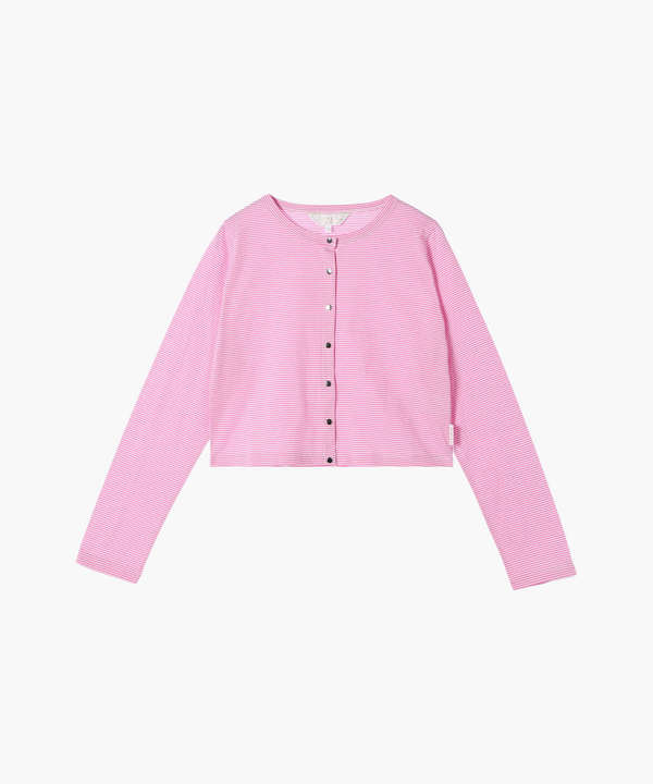 【Outlet】ボーダーコンパクトカーディガン