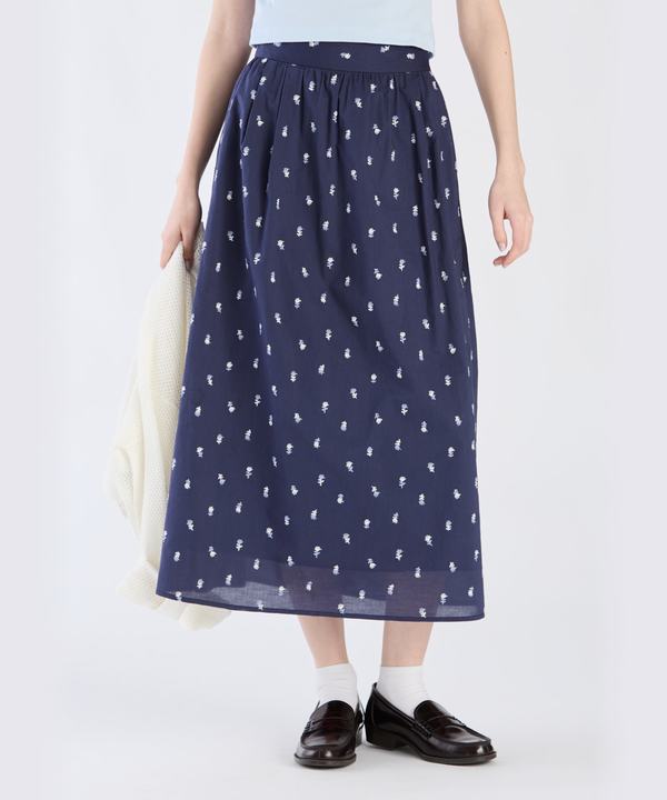 【Outlet】フラワーエンブロイダリースカート