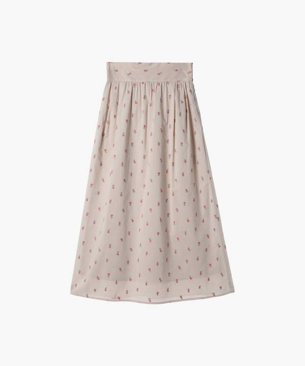 【Outlet】フラワーエンブロイダリースカート