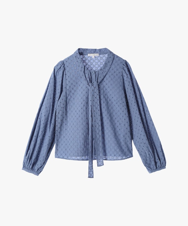 【Outlet】コットンフラワーレースブラウス