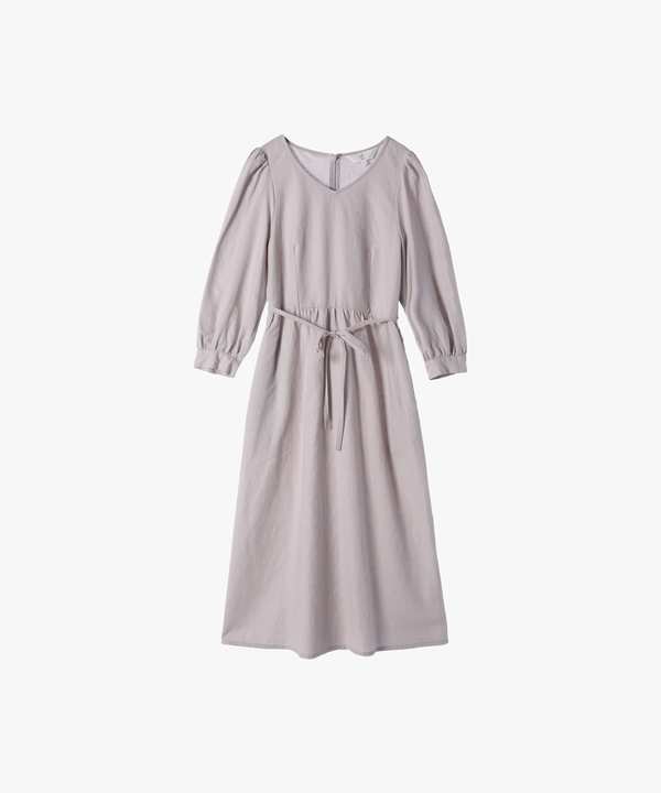 【Outlet】リネンコットンシャーリングドレス