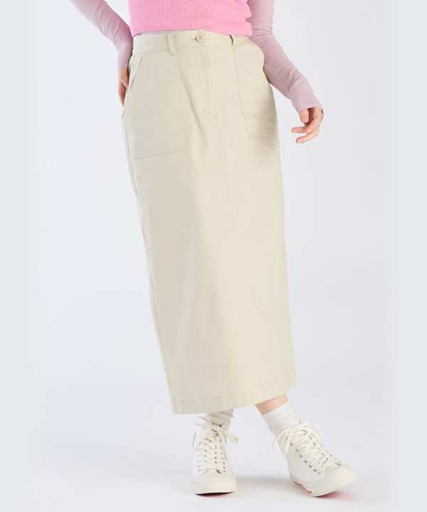 【Outlet】コットンストレッチチノスカート