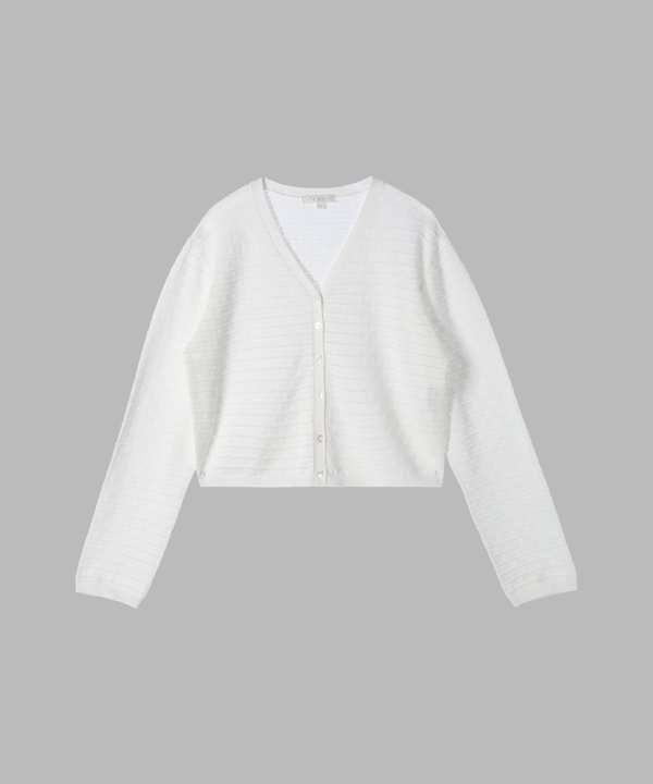 【Outlet】デイジーストライプニットカーディガン