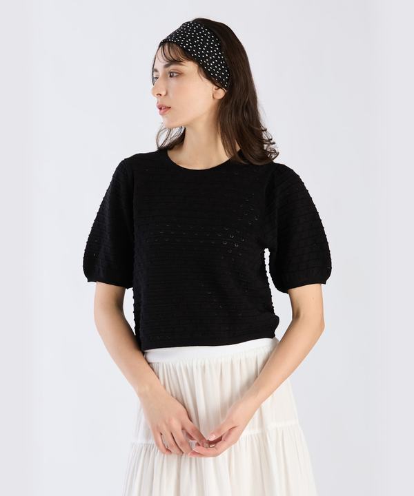 【Outlet】デイジーストライプニットプルオーバー