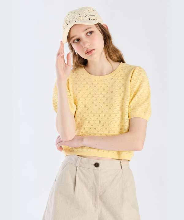 【Outlet】デイジーストライプニットプルオーバー