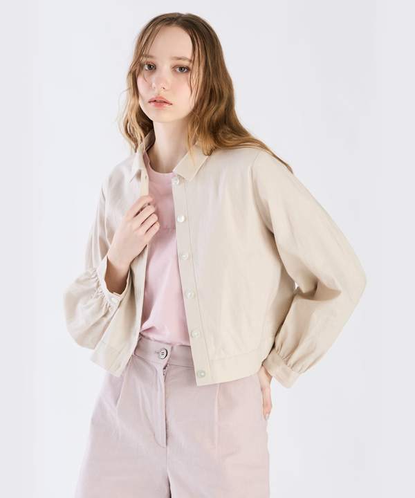 【Outlet】コットンリネンポプリンジャケット