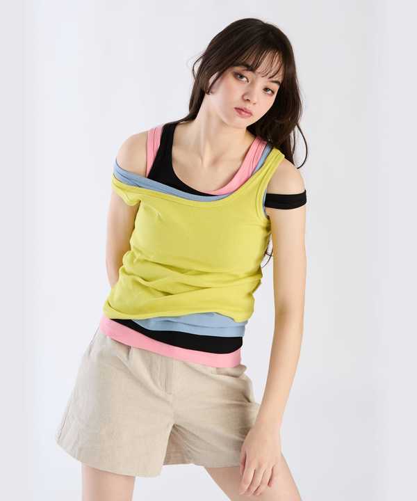 【Outlet】リブタンクトップ