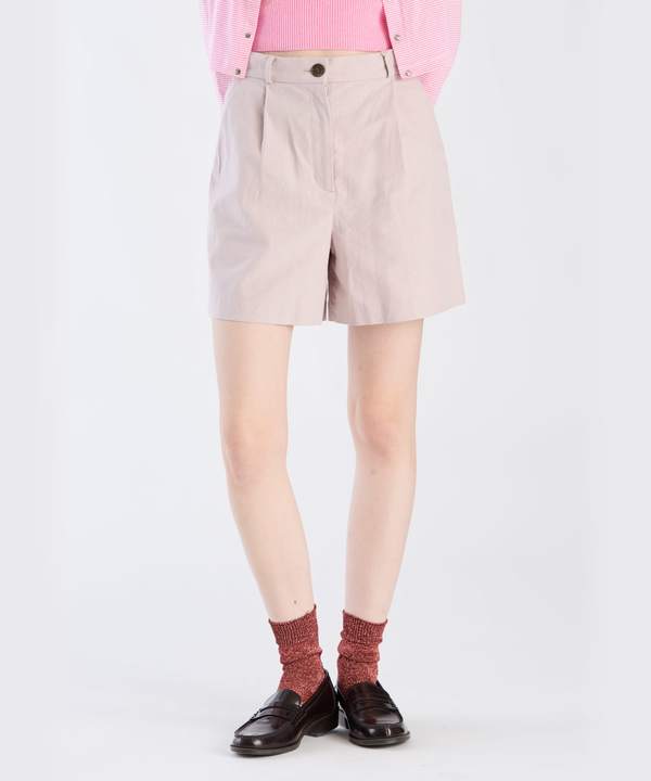 【Outlet】リネンコットンキャンバスショートパンツ