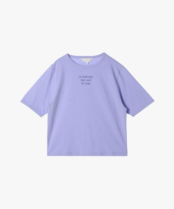 【Outlet】メッセージ プリント 半袖 Tシャツ "Le premier qui voit la mer"