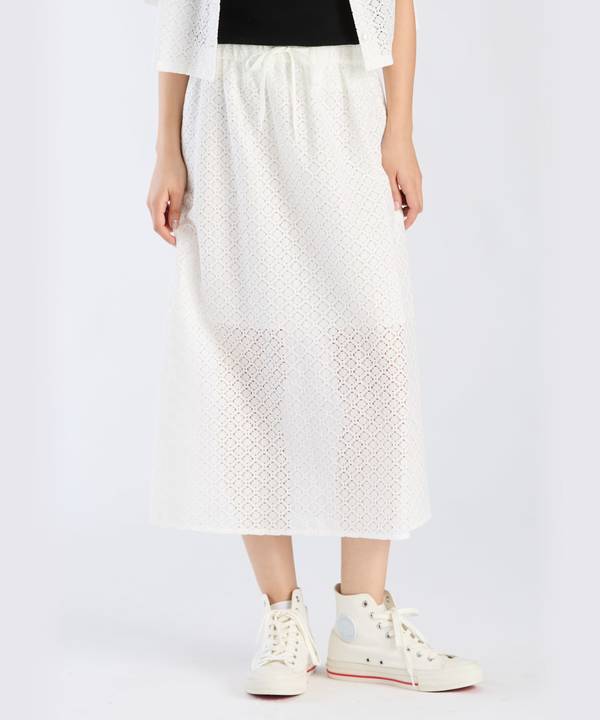 【Outlet】オプティカルレーススカート