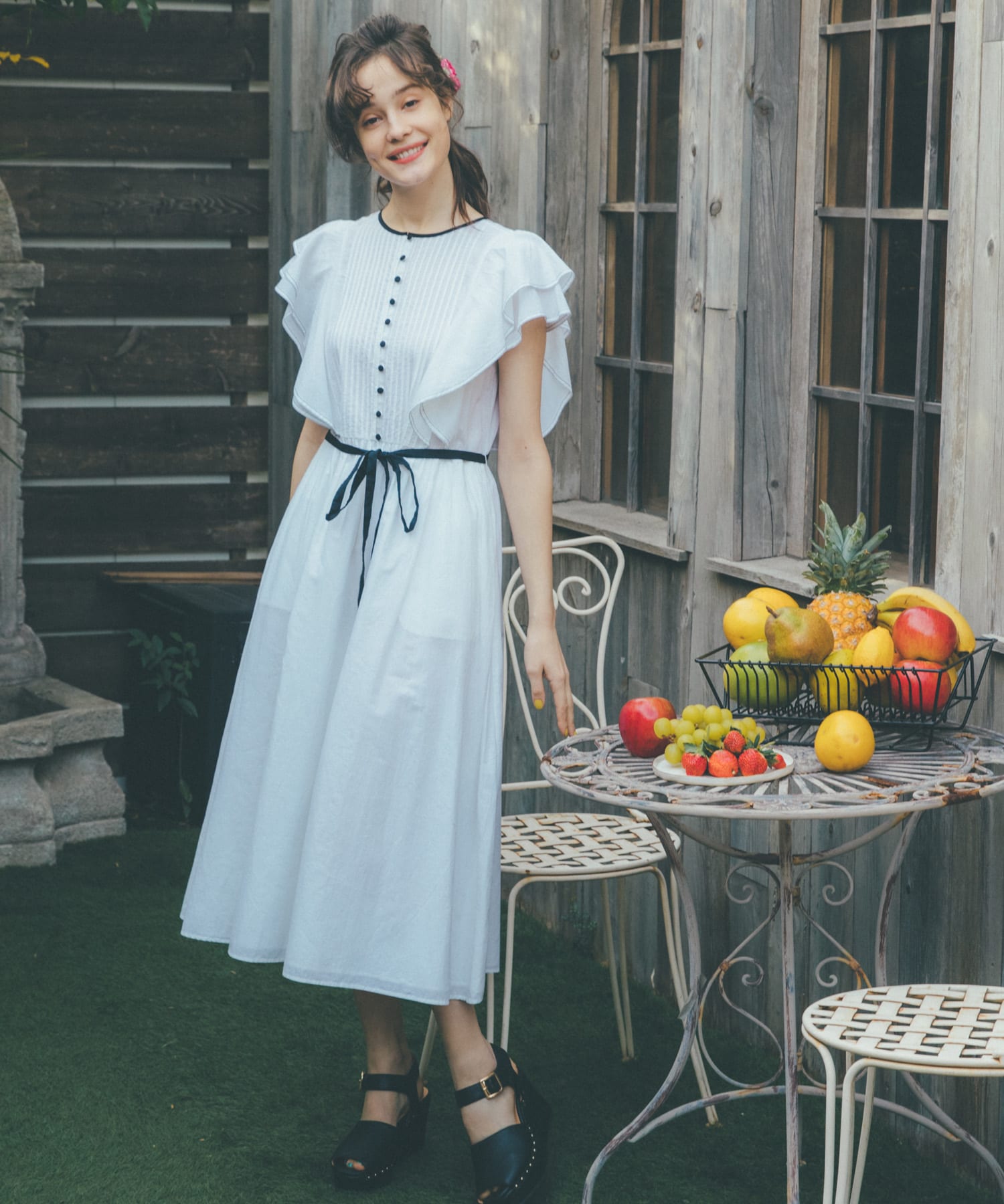 Wp08 Robe フリルワンピース To B By Agnes B トゥービー バイ アニエスベー アニエスベー公式オンラインブティック