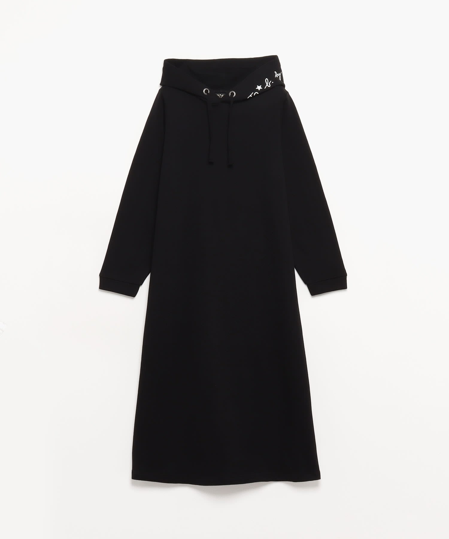 【WEB限定】WQ08 ROBE ロゴロングフーディードレス