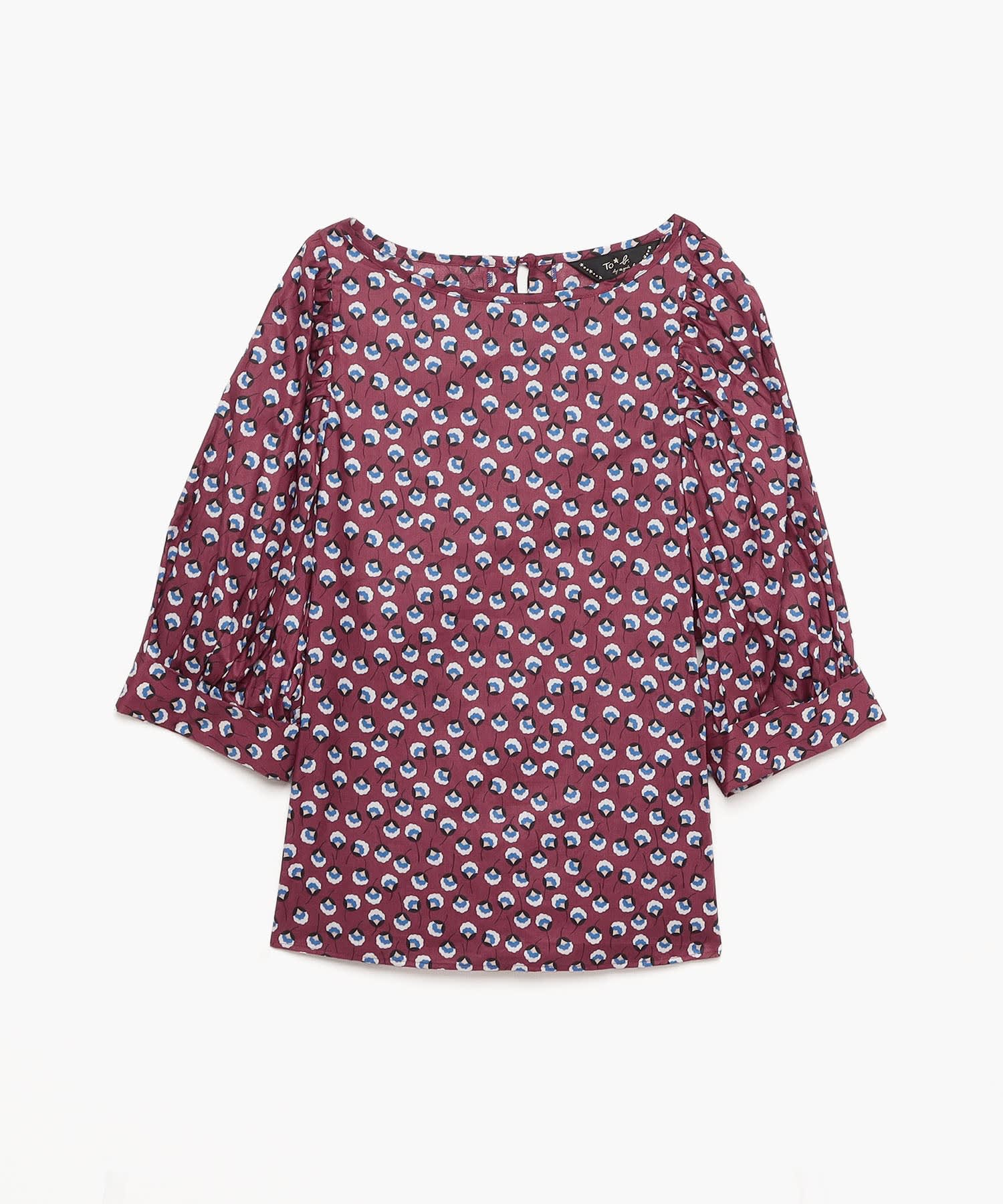 WQ05 CHEMISE レトロフラワーブラウス