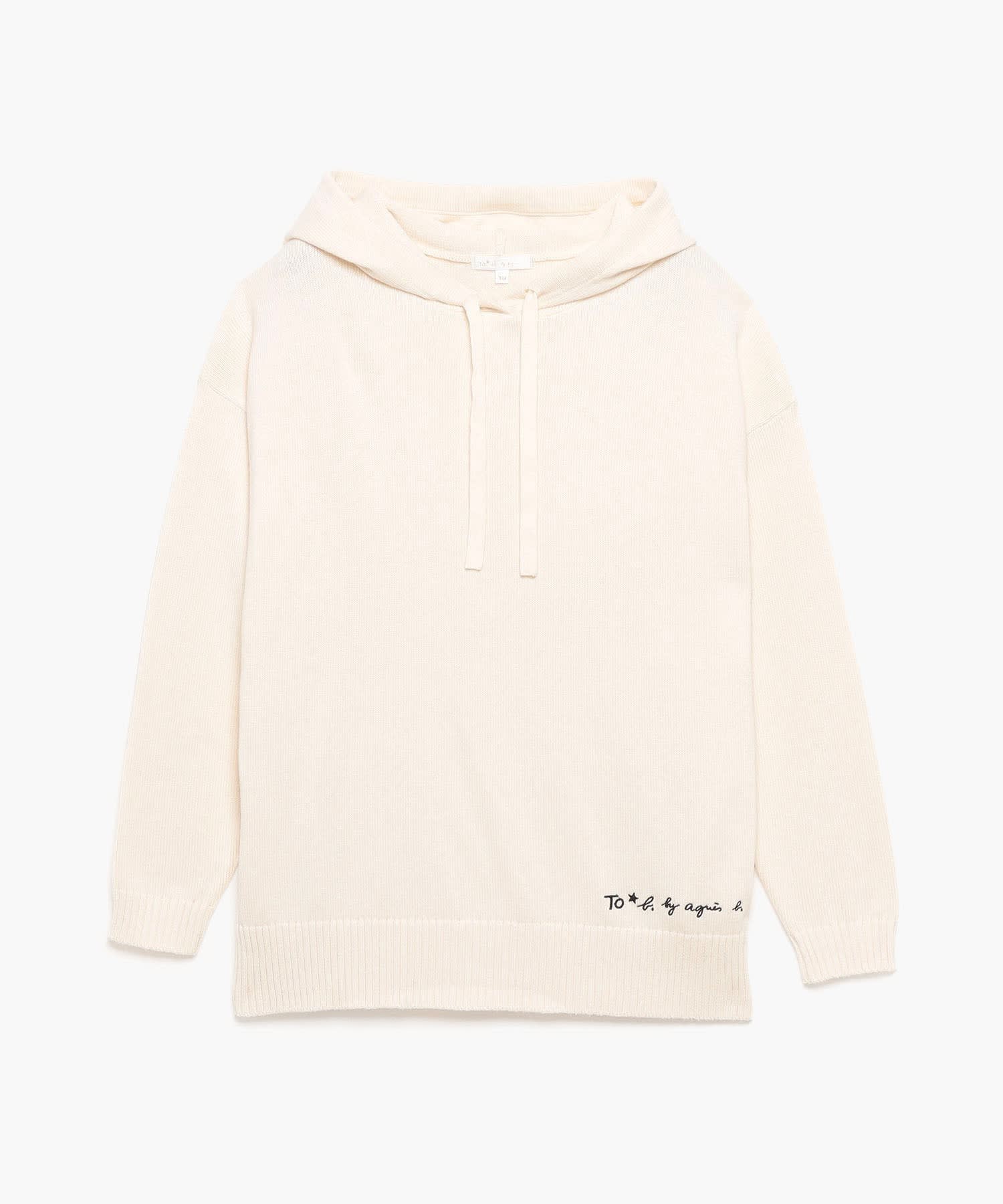 WR63 HOODIE ロゴエンブロイダリーニットフーディー
