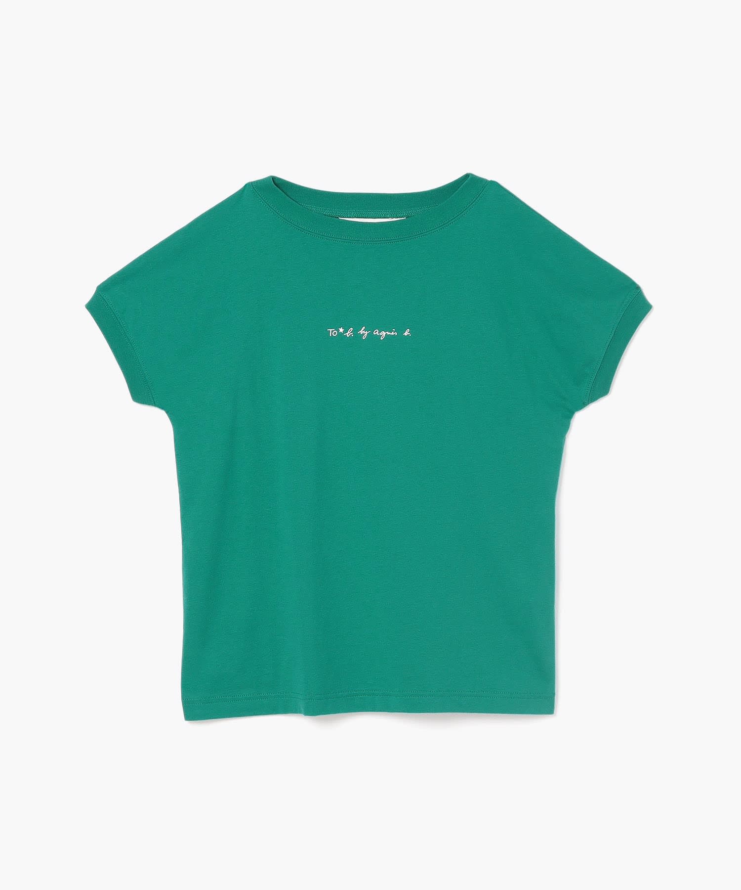 WT13 TS リブネックロゴTシャツ