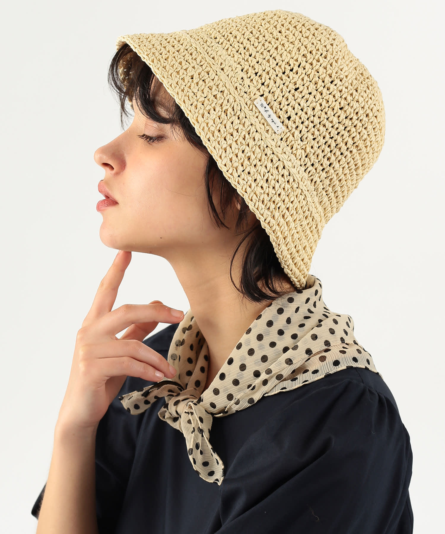 WU44 CHAPEAUX ペーパーバケットハット ｜To b. by agnès b