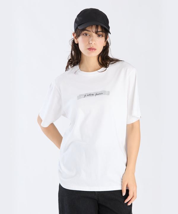 アニエスベー　ストライプ柄長袖Tシャツ 白と薄紫 Tシャツ/カットソー｜ウィメンズ｜agnès b.｜アニエスベー公式