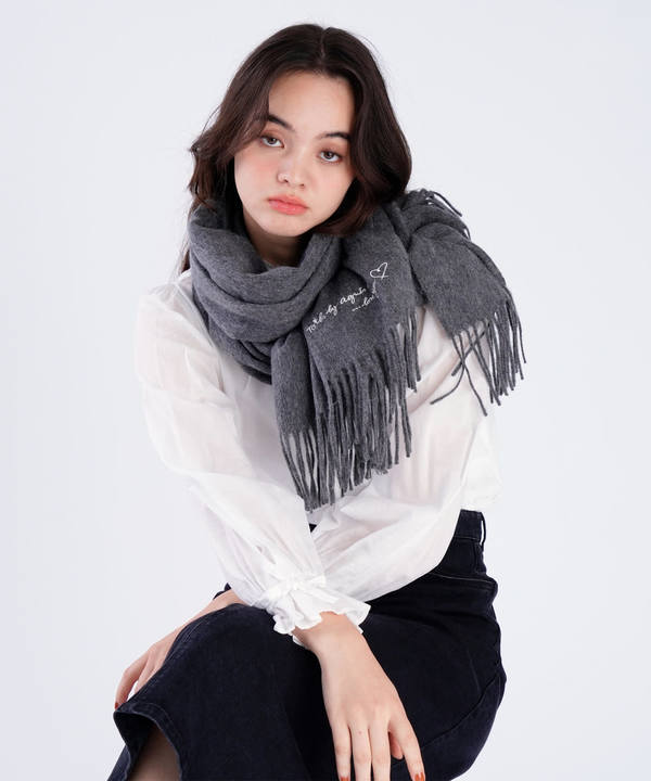 ウールカシミヤ混ストール