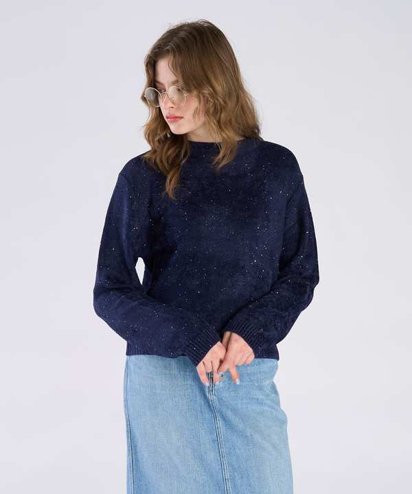 スパングルニットプルオーバー