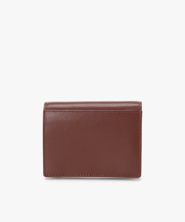 最終値下げ。agnès b. ブラウンレザー 二つ折り財布 agnes b. アニエスベー 財布 二つ折り レザー がま口 バイカラー