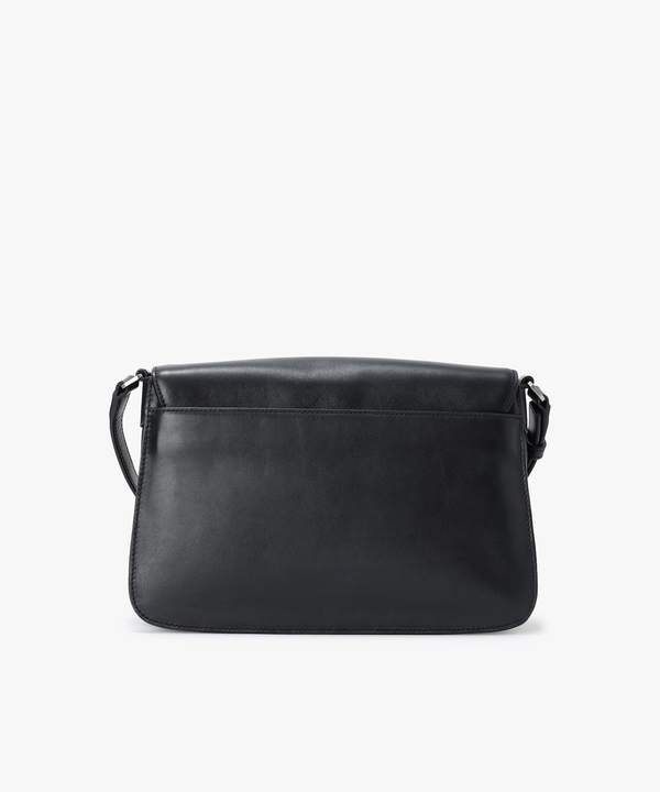 美品 アニエスベー 2way ミニ ショルダーバッグ ブラック ナイロン レザー ナイロン 2way ミニ ショルダー （RAT01－13