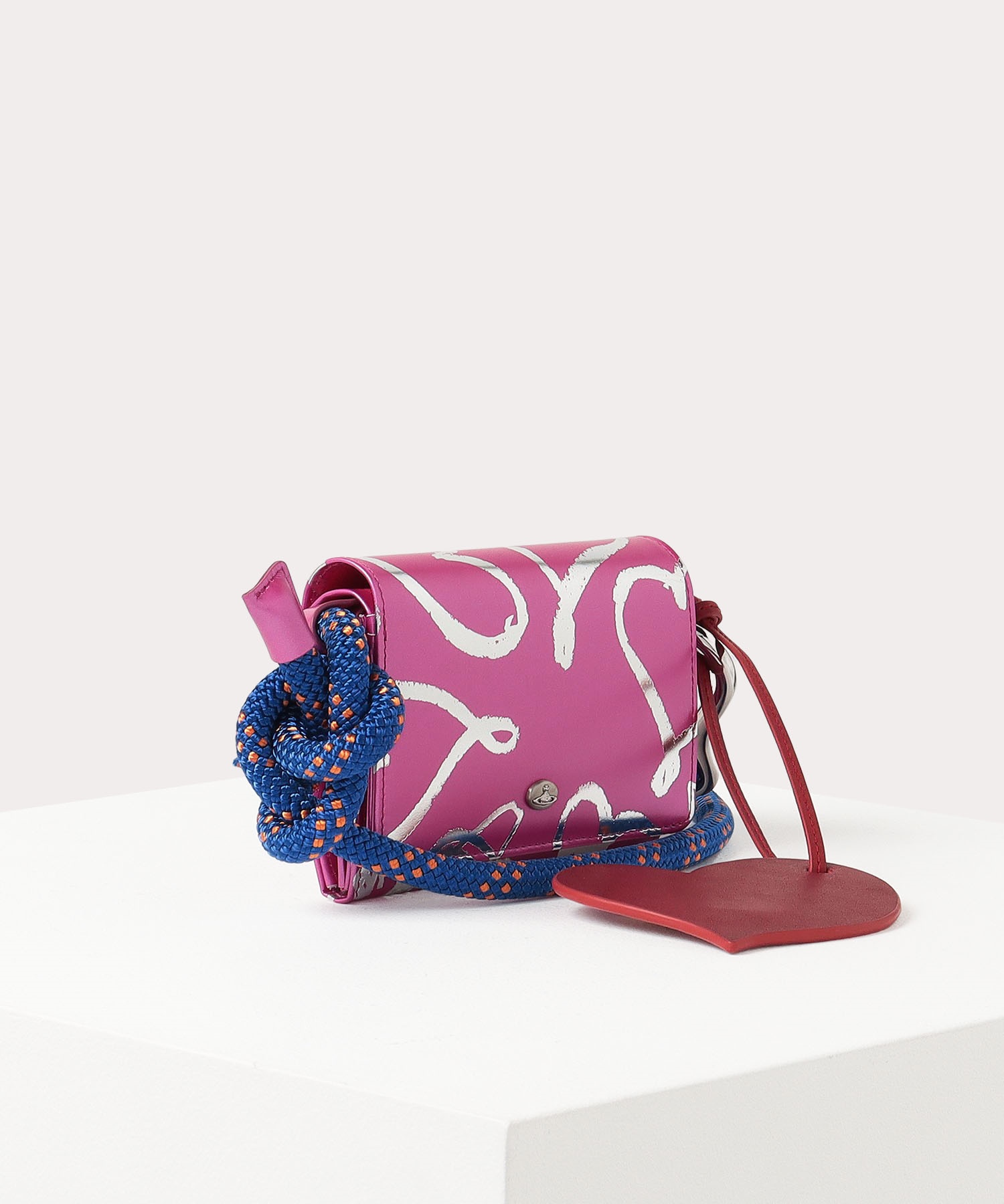 Scribble Hearts Metallic 財布型ショルダーバッグ ピンク レディース 4449d81 バッグすべて ショルダーバッグ ポシェット 公式通販 ヴィヴィアン ウエストウッド Vivienne Westwood