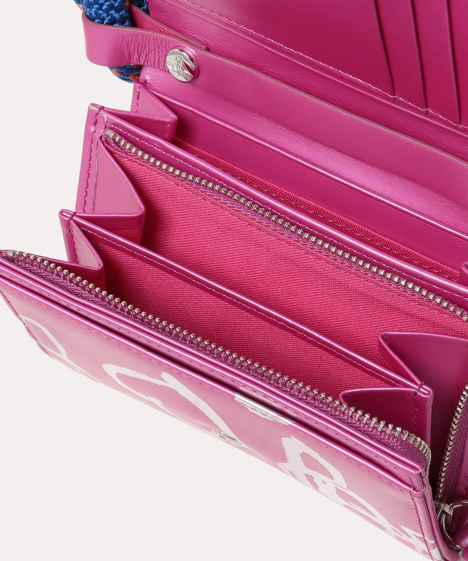 Scribble Hearts Metallic 財布型ショルダーバッグ ピンク レディース 4449d81 バッグすべて ショルダーバッグ ポシェット 公式通販 ヴィヴィアン ウエストウッド Vivienne Westwood