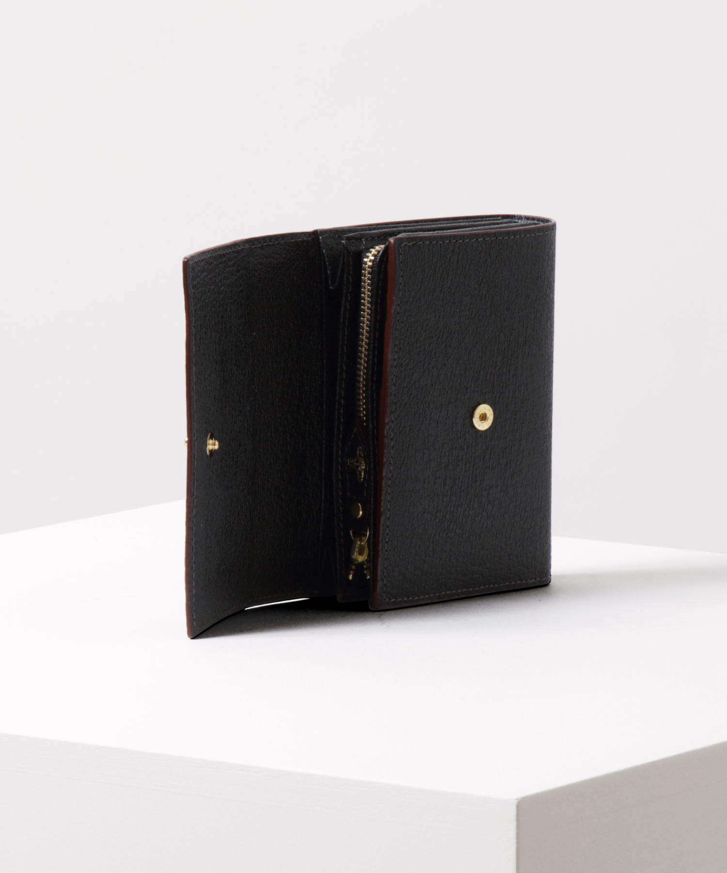ヴィヴィアンウエストウッド Vivienne Westwood 三つ折り財布 レザー ブラック ユニセックス 送料無料 55431g