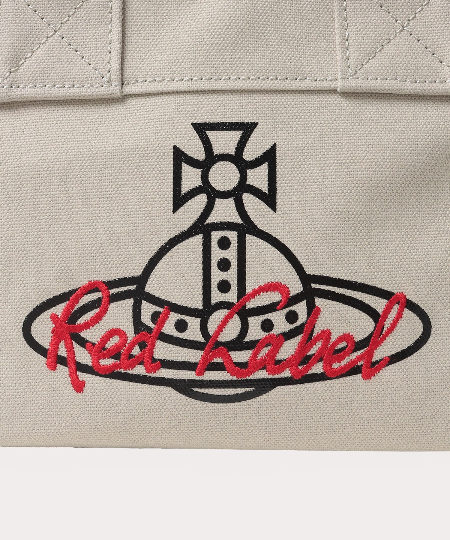 RED LABEL ORBプリント&刺繍 キャンバスミニトートバッグ