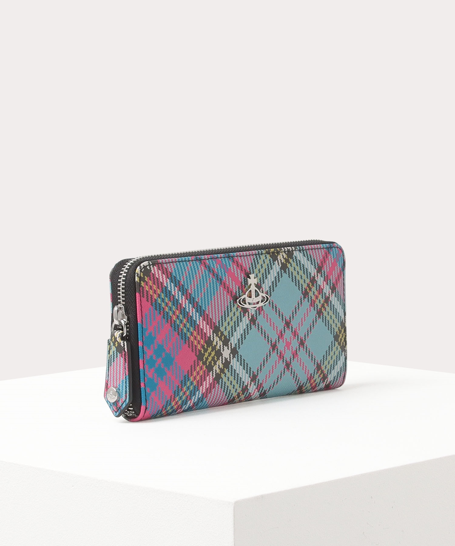 BIOGREEN SAFFIANO PRINTED ラウンドファスナー長財布(MacAndy Tartan