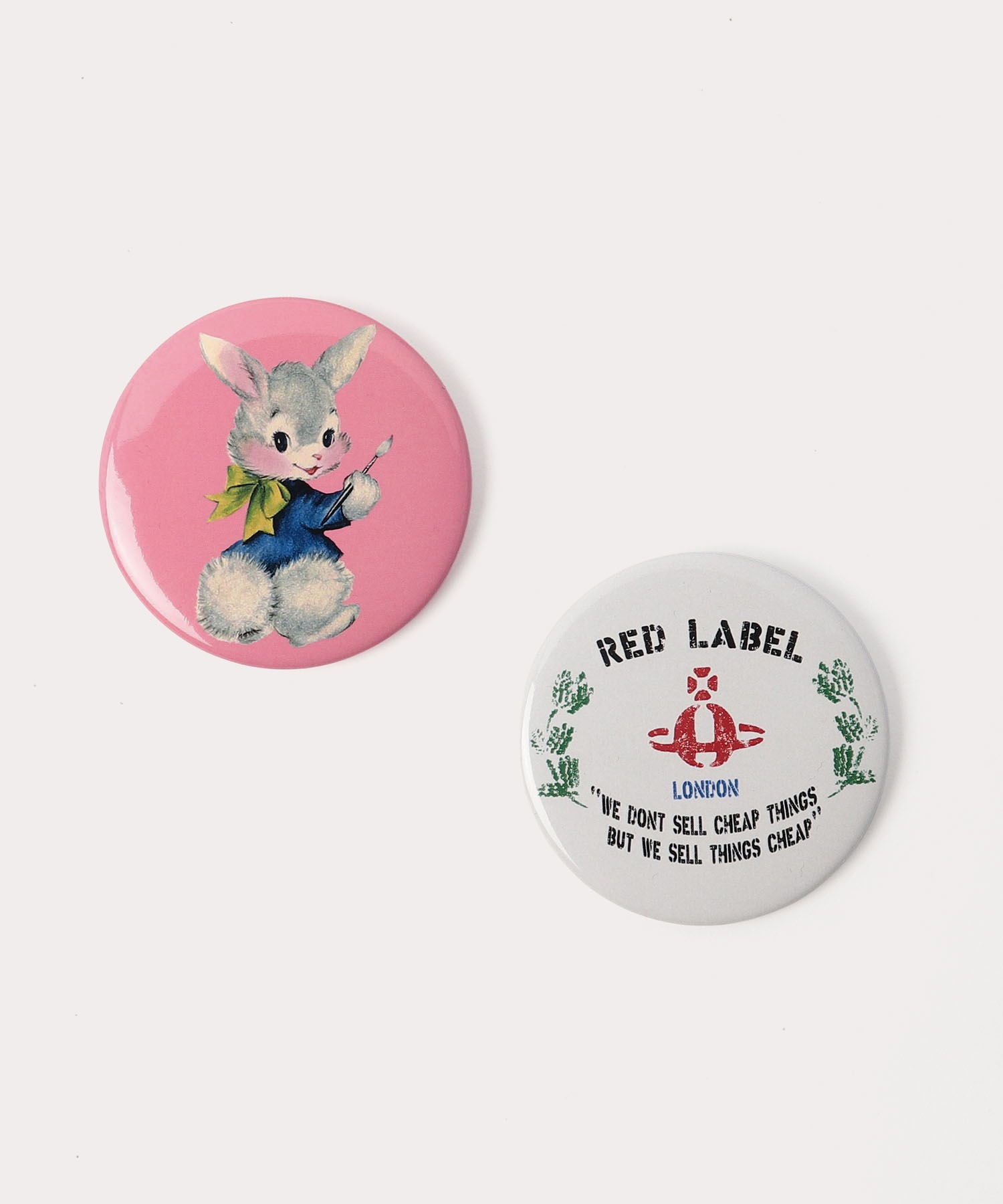 RED LABEL 缶バッジ 65mm(ピンク×ホワイト)（レディース）（1512941009