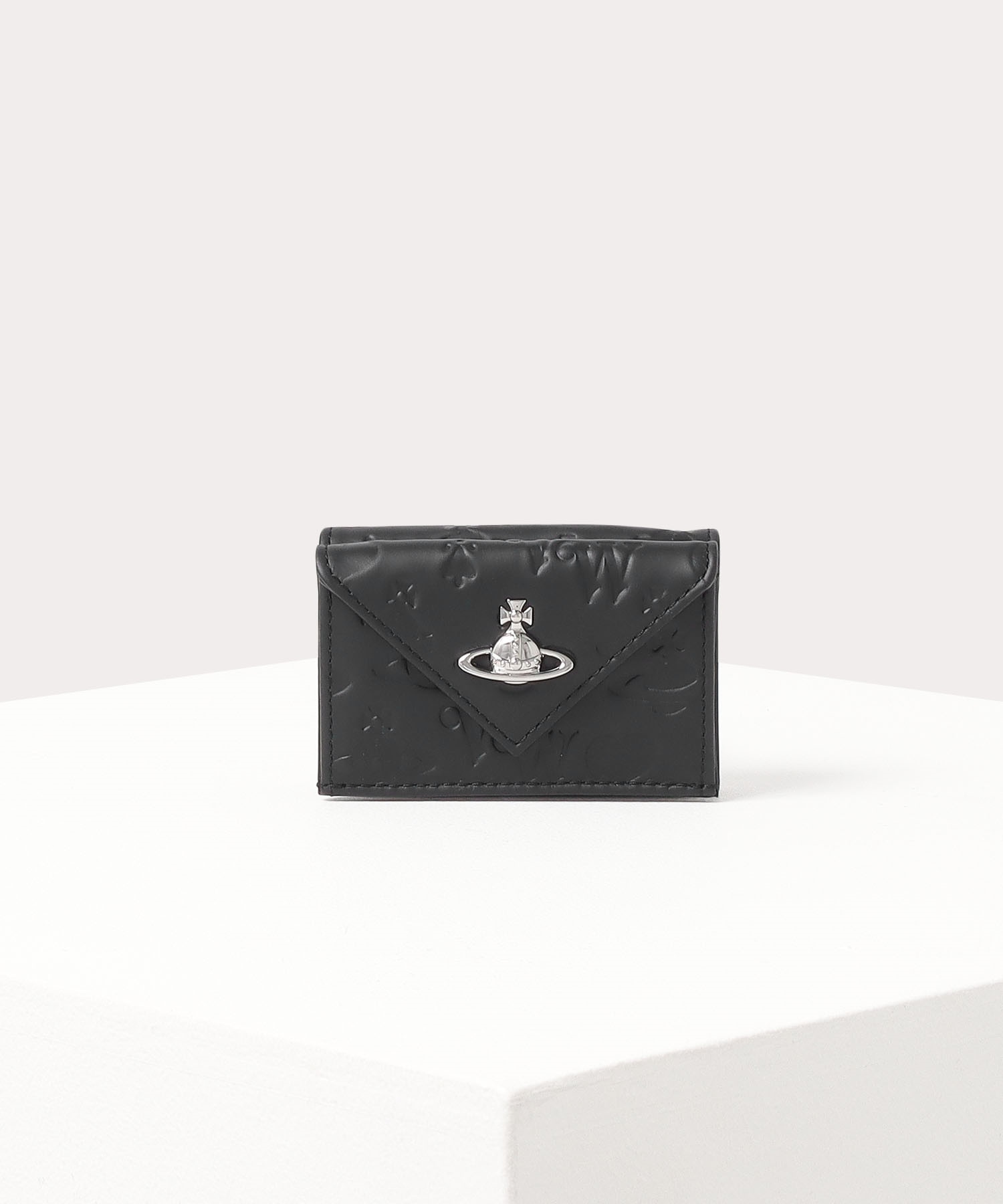 JEAN ENVELOPE 三つ折りミニ財布(ブラック)（レディース）（1220941620