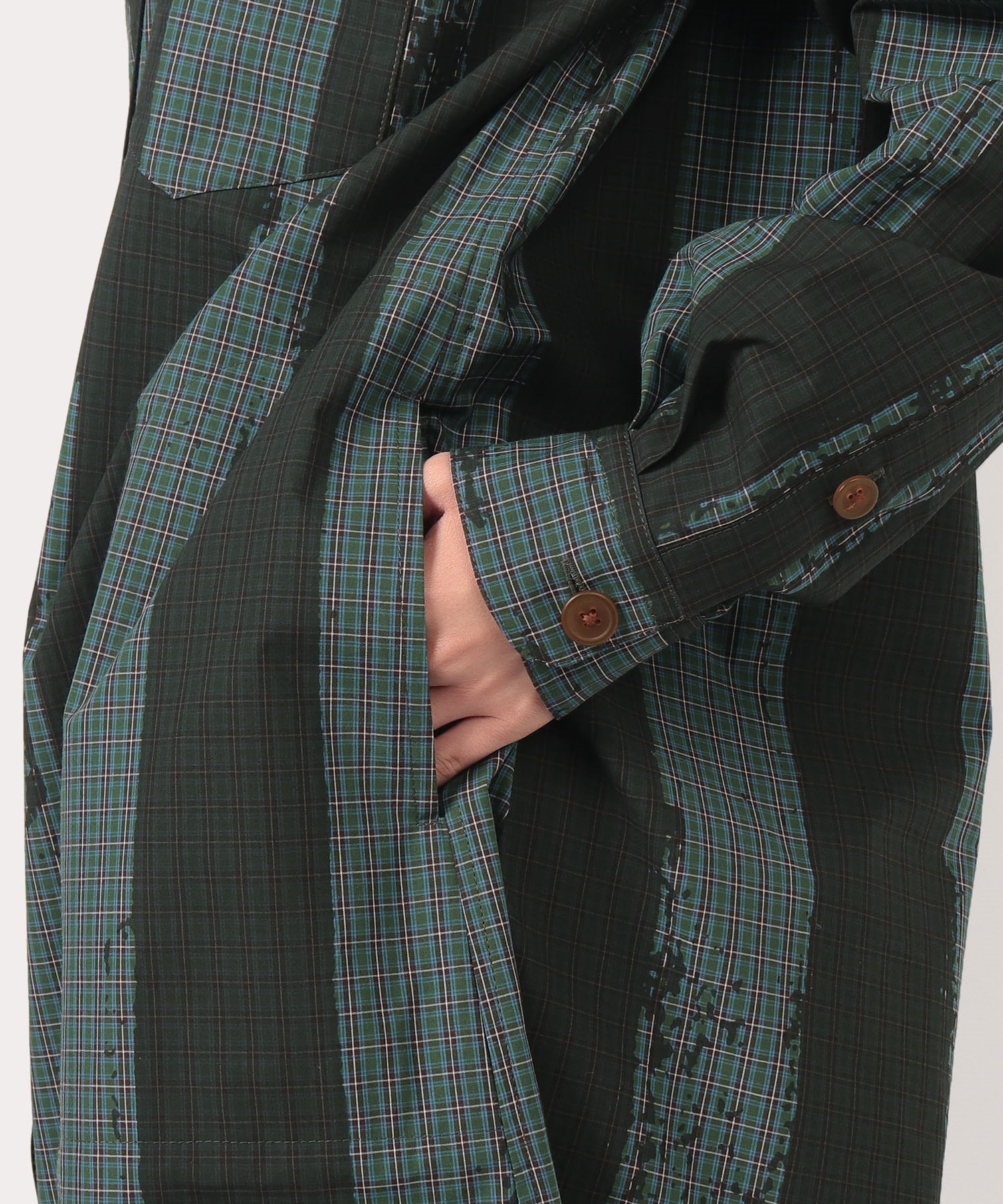 チェック ストライプ シャツワンピース カーキ系 レディース 公式通販 ヴィヴィアン ウエストウッド Vivienne Westwood
