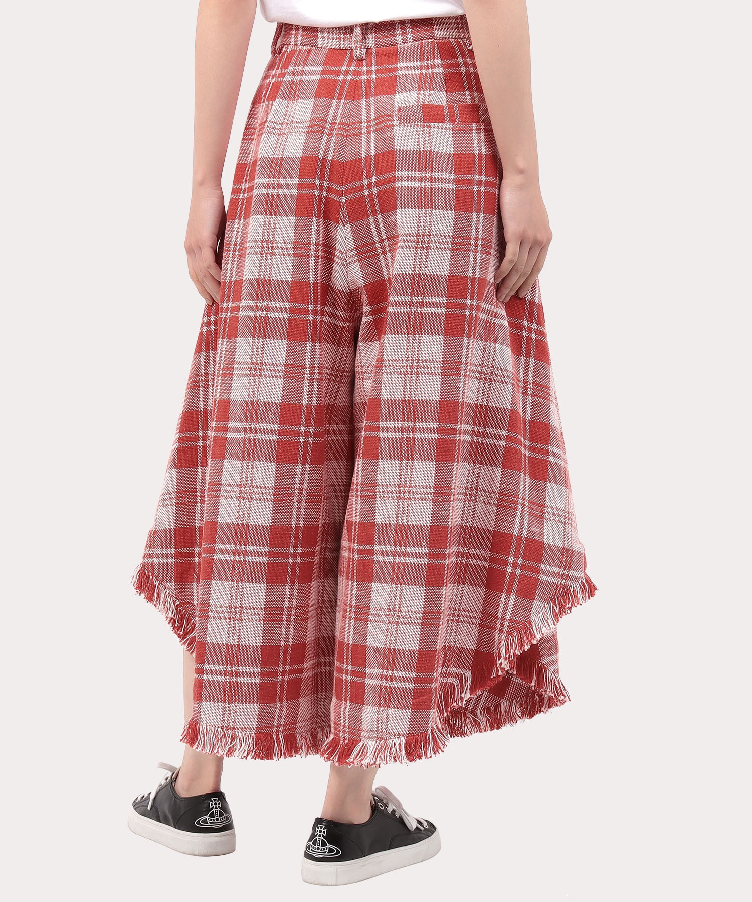 ツイードチェック ワイドパンツ レッド系 レディース ウェアすべて パンツ 公式通販 ヴィヴィアン ウエストウッド Vivienne Westwood