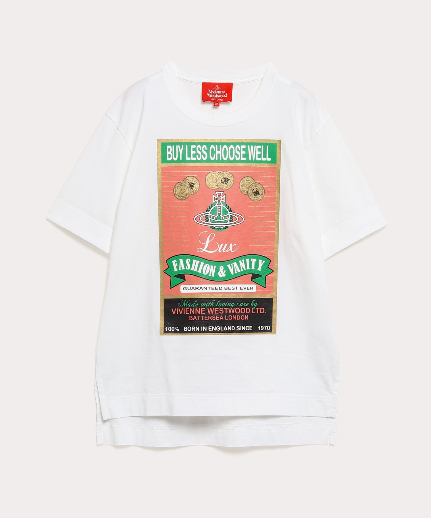 BUY LESS CHOOSE WELL ボーイズTシャツ(ホワイト)（レディース）（1612322007）｜ウェアすべて(Tシャツ ・カットソー)｜【公式通販】ヴィヴィアン・ウエストウッド（Vivienne Westwood）