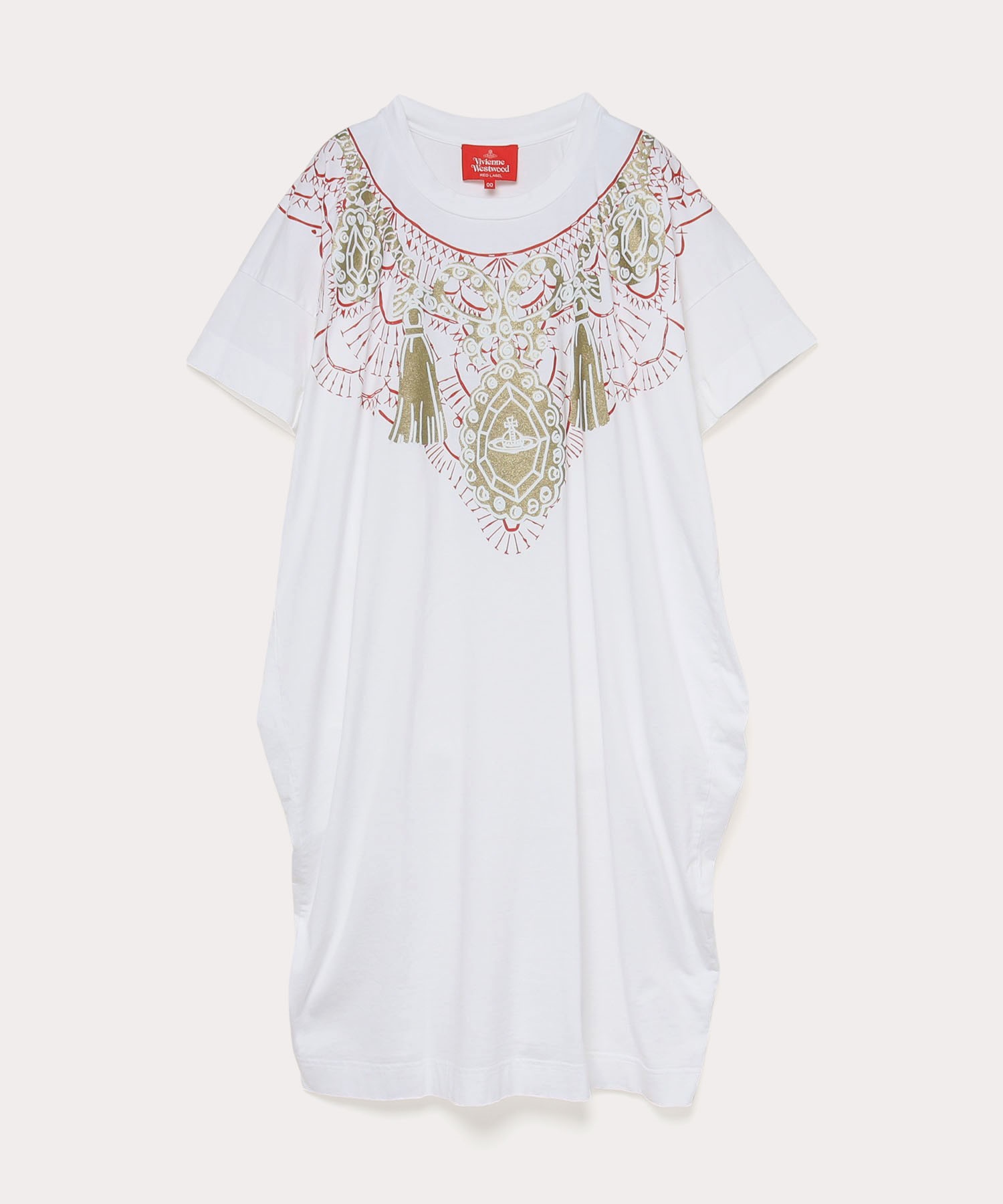 Lace Necklace Print ジャージーワンピース ホワイト レディース ウェアすべて ワンピース ドレス 公式通販 ヴィヴィアン ウエストウッド Vivienne Westwood