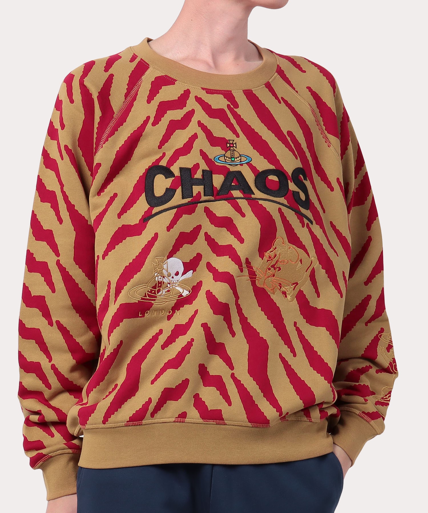 TIGER STRIPES RAGLANスウェット(レッド系)(レディース)(1210322020 ...