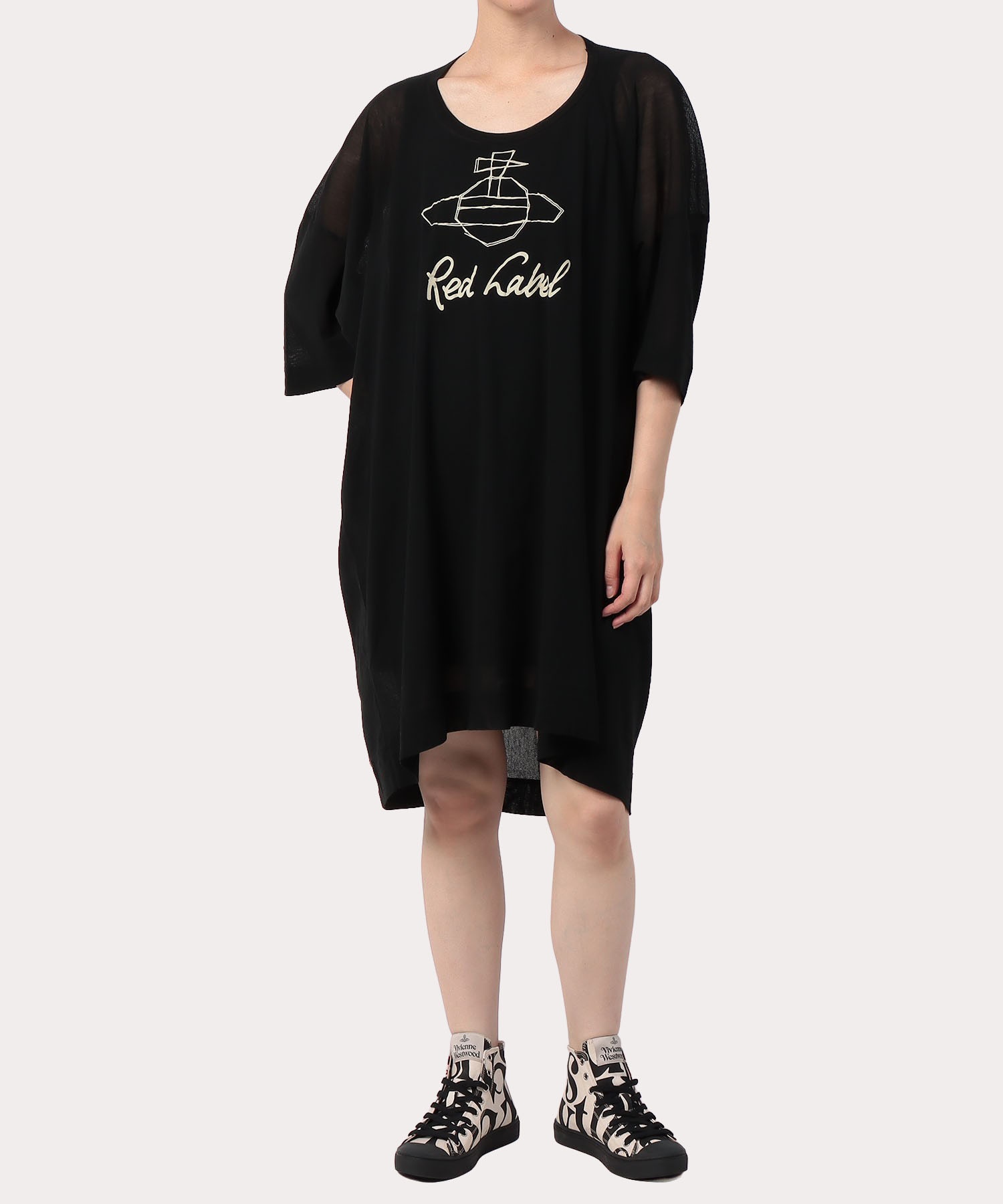 チュールステッチorb ビッグｔシャツワンピース ブラック レディース ウェアすべて ワンピース ドレス 公式通販 ヴィヴィアン ウエストウッド Vivienne Westwood