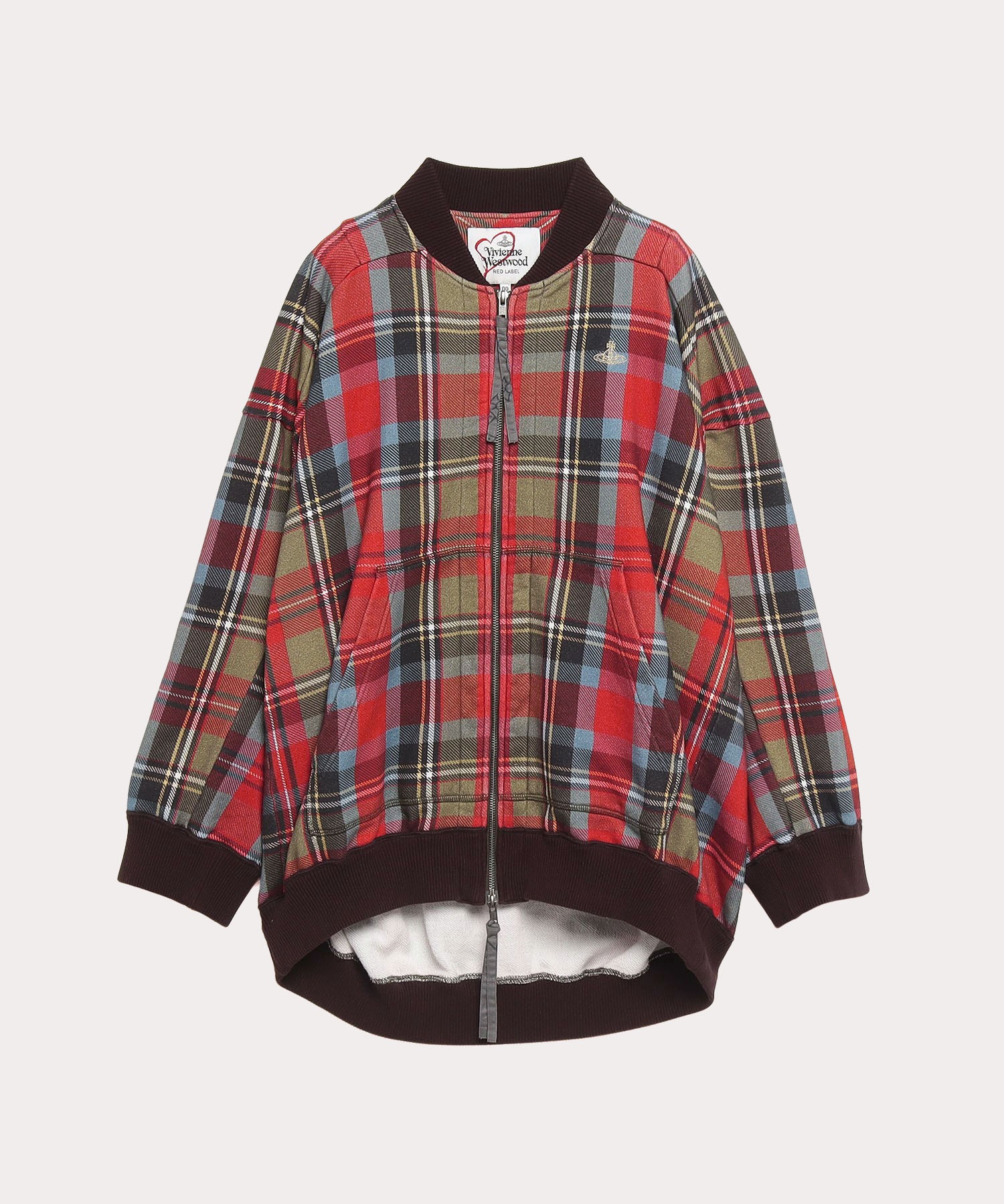 Carolina Tartan Check スウェットブルゾン カーキ系 レディース ウェアすべて ジャケット ブルゾン 公式通販 ヴィヴィアン ウエストウッド Vivienne Westwood