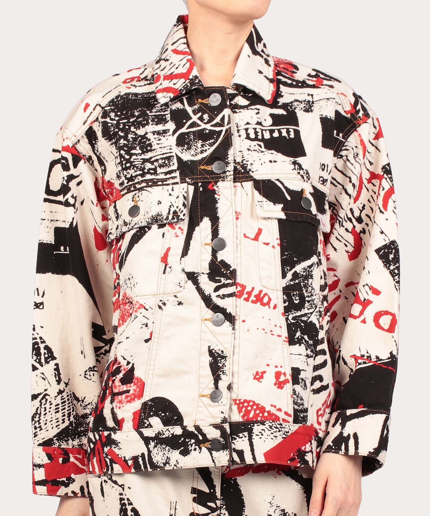 RED LABEL RUBBISH デニムジャケット(オフホワイト系)（レディース 