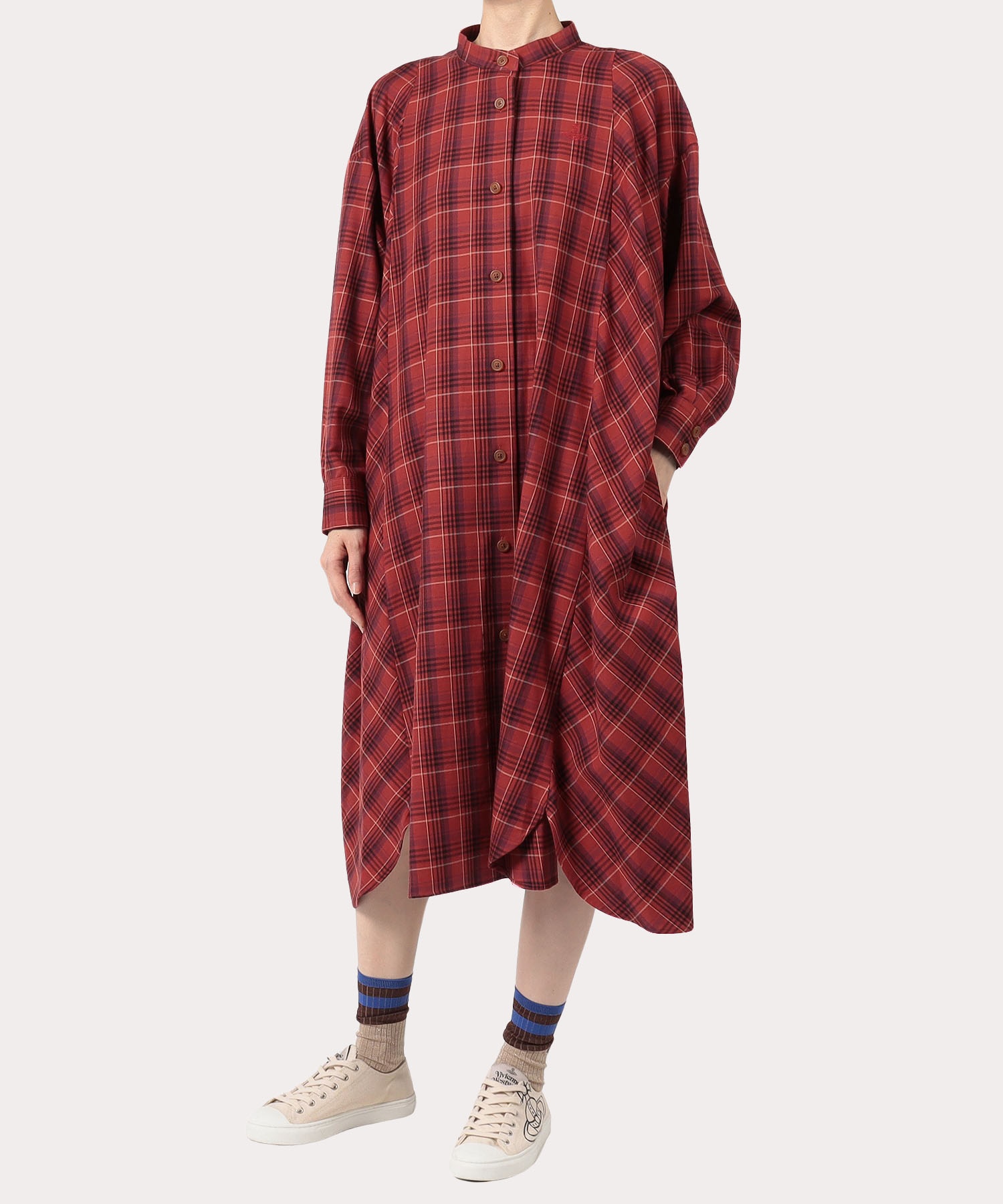 Name. ネーム 18AW 日本製 WOOL/RAYON PLAID HOODED SHIRTS ONE PIECE ウールレーヨン チェックフーデッドシャツワンピース W-NMOP-18AW-002 2 イエロー トップス【Name.】