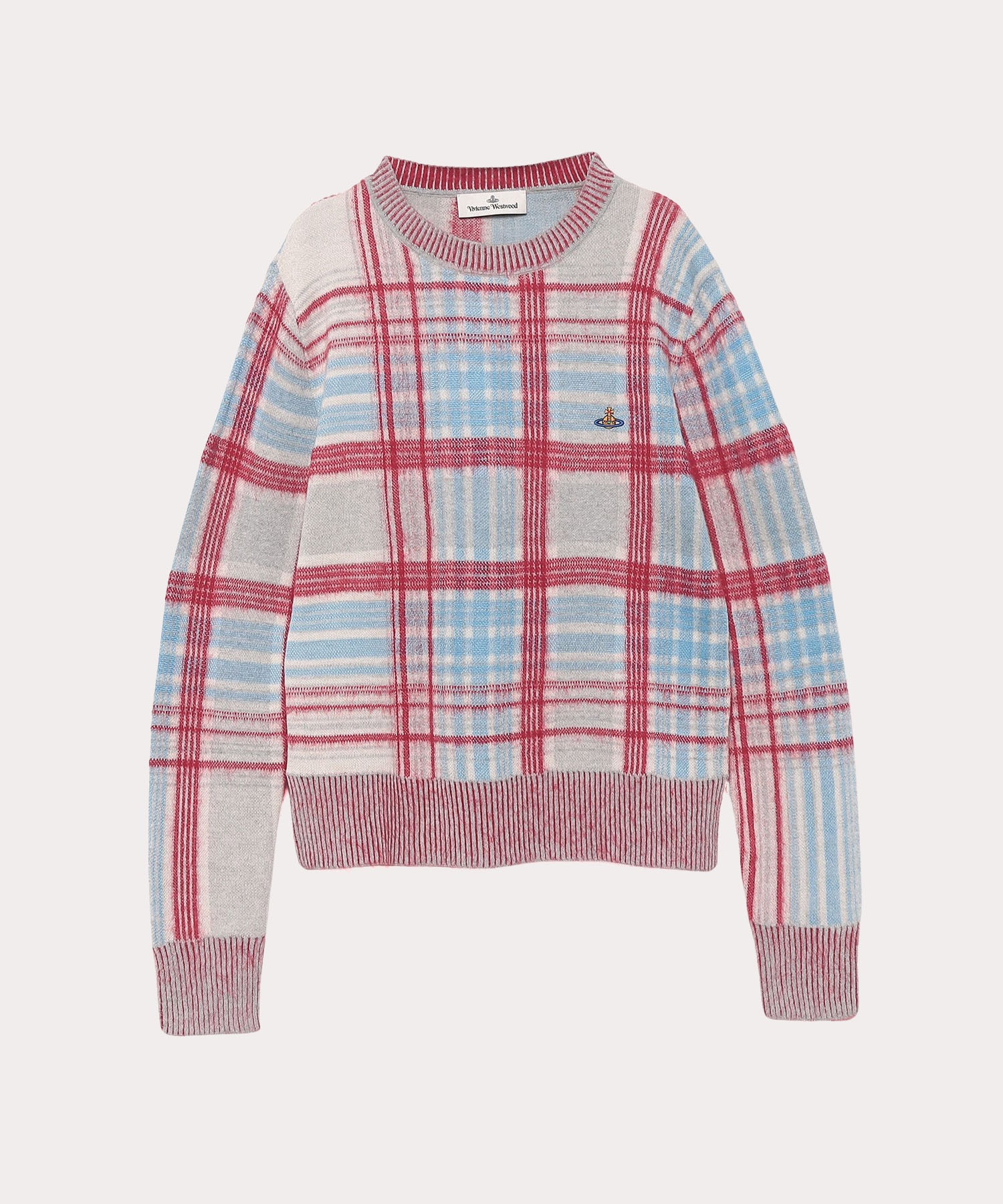 MADRAS JUMPER ニット(ブルー系)（レディース）（1210132044）｜ウェア