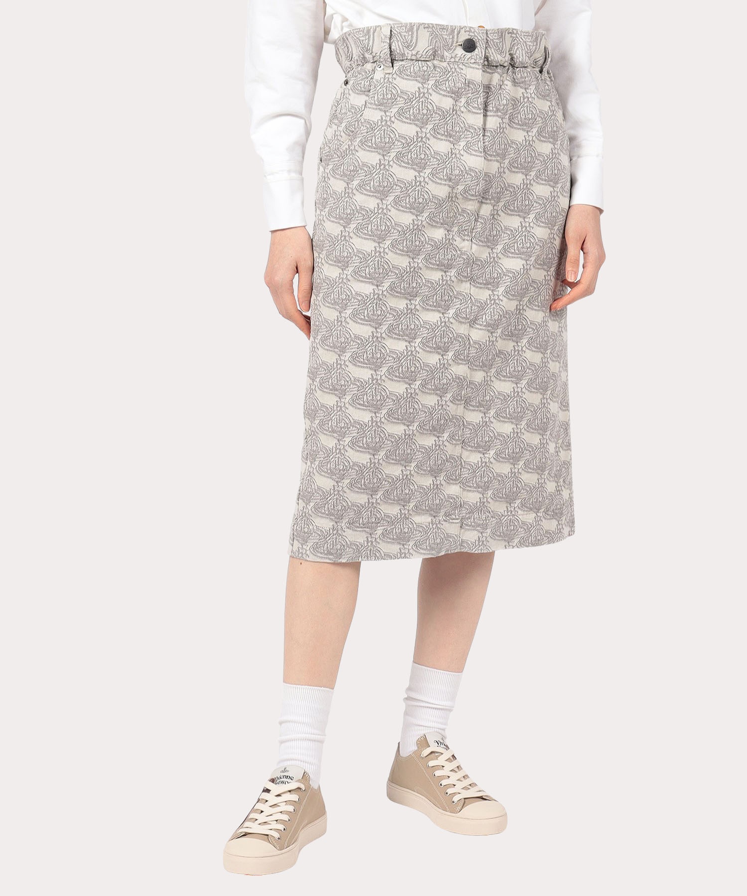 【美品】Vivienne Westwoodロングサロンペットスカートタグ付きヒップ50cm