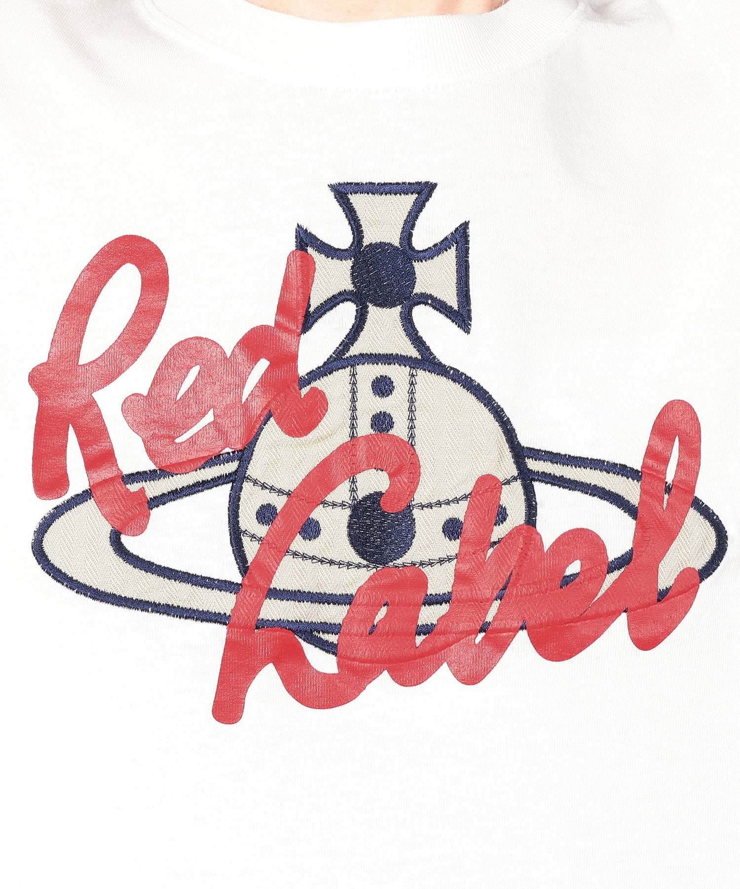 RED LABEL ORB PATCH ビッグTシャツ(ホワイト)（レディース 