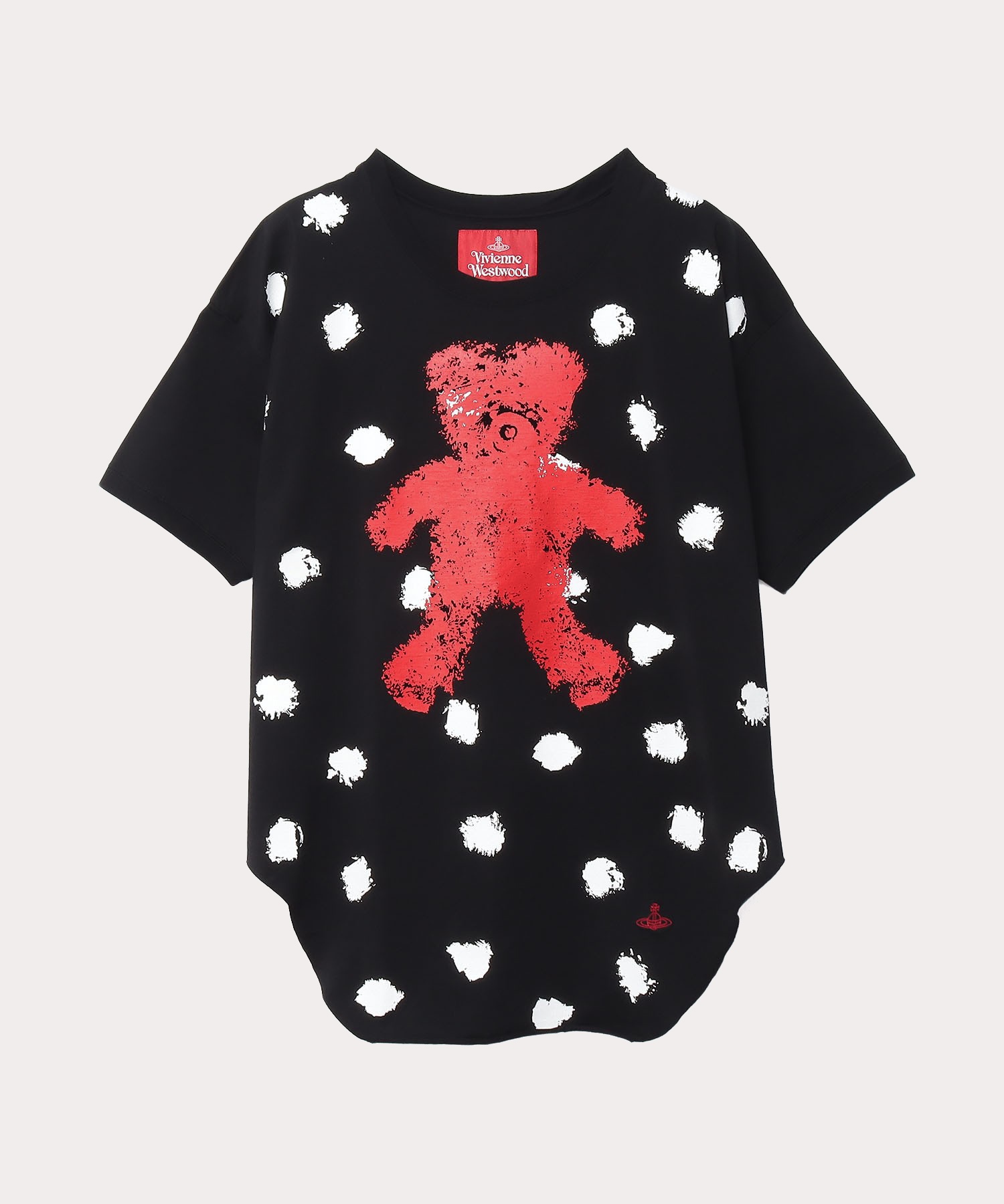 PAINTED TEDDY ラウンドヘムＴシャツ(ブラック系)（レディース）（1612342009）｜ウェアすべて(Tシャツ・カットソー)｜【公式通販】 ヴィヴィアン・ウエストウッド（Vivienne Westwood）