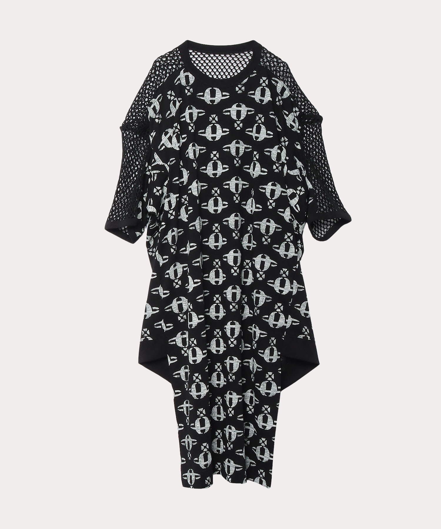 MUD ORB プリント ジャージーメッシュMIXワンピース(ブラック系)（レディース）（1612542001）｜ウェアすべて(ワンピース ・ドレス)｜【公式通販】ヴィヴィアン・ウエストウッド（Vivienne Westwood）