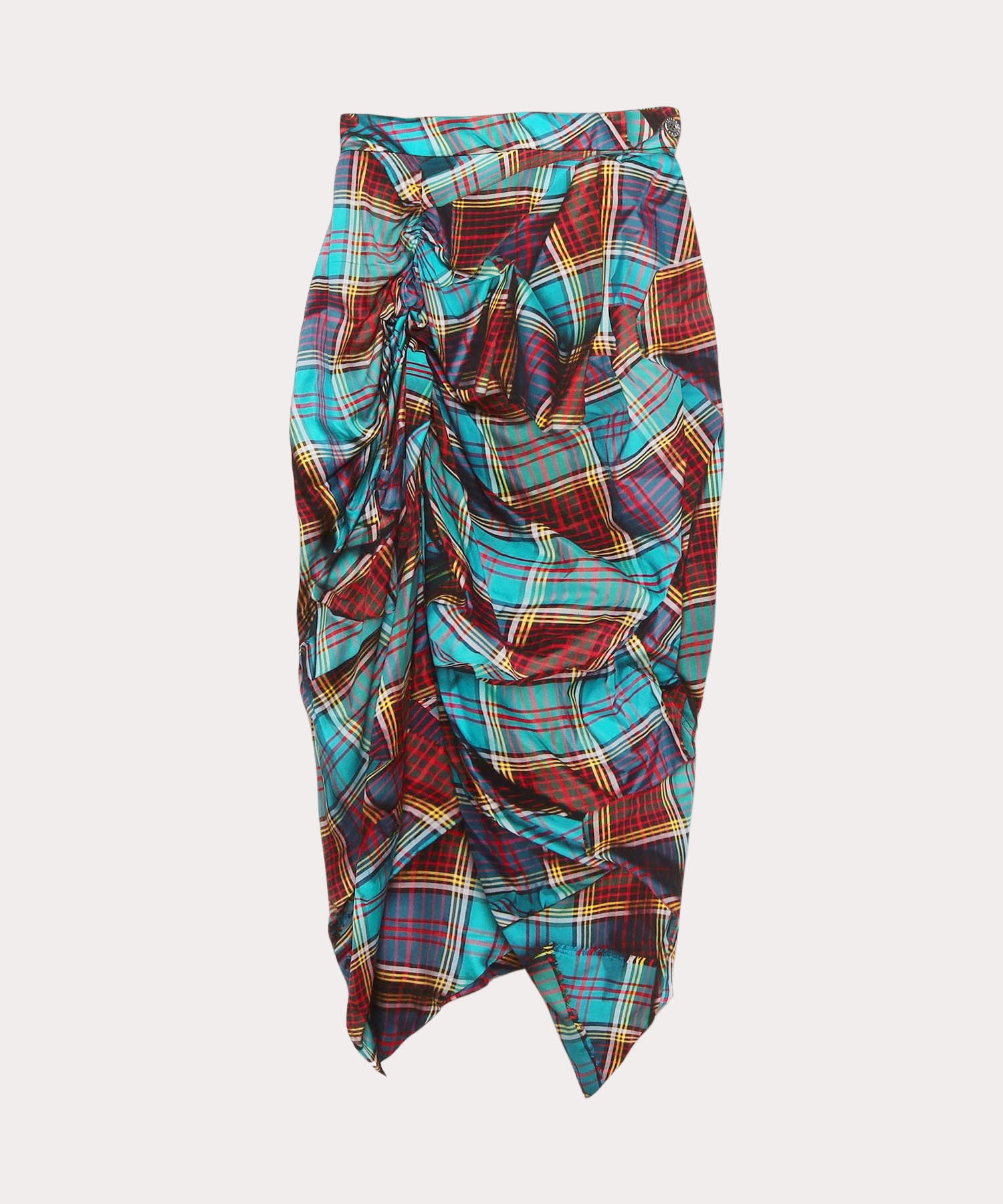 DRAPED TARTAN SIDE PANTHER スカート(ブルー系)（レディース）（1210242013）｜ウェアすべて(スカート)｜【公式通販】 ヴィヴィアン・ウエストウッド（Vivienne Westwood）