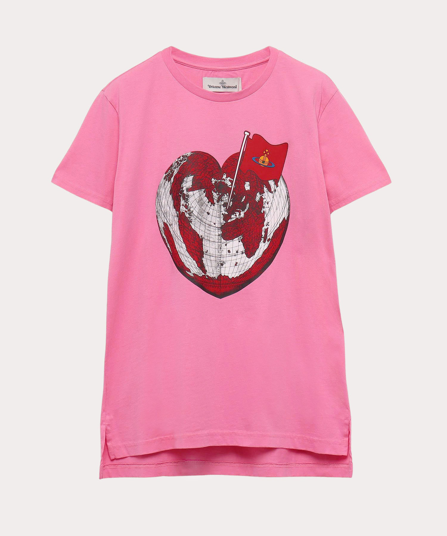 HEART WORLD PERU Tシャツ(ピンク)（レディース）（1210342036）｜ウェアすべて(Tシャツ・カットソー)｜【公式通販】 ヴィヴィアン・ウエストウッド（Vivienne Westwood）